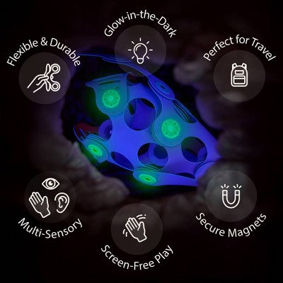 Clixo Marine Marvels Pack: Creative & Problem-Solving Magnetic Building Set with 24 Pieces