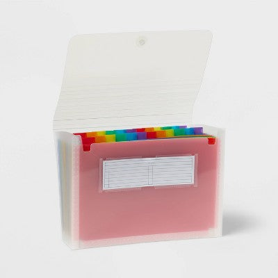 24 Pocket Expanding File Folder Letter Size Clear - up&up