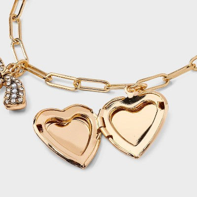 Hearts and Bows Shoe Charm Set - Wild Fable Gold