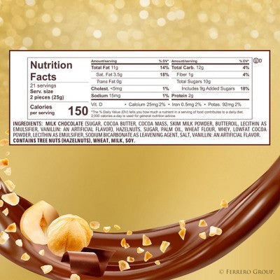 Ferrero Rocher Christmas Candy Chocolate Gift Box - 7.9oz