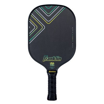 Franklin Sports 10mm Raw Carbon Fiber Paddle - Green: Traditional Frame, 16" Length