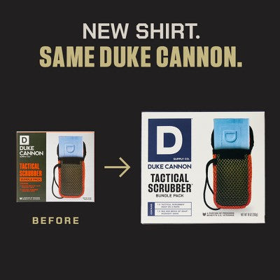 Duke Cannon Supply Co. Tactical Scrubber and Men's Bar Soap Bundle - Midnight Swim - 10oz