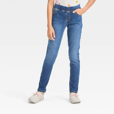 Girls' Mid-Rise Jeggings - Medium Wash 14 Slim: Denim Pants