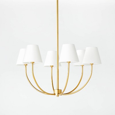 6-Light Ceiling Chandelier Brass - Threshold designed with Studio McGee (LOCAL PICKUP ONLY)