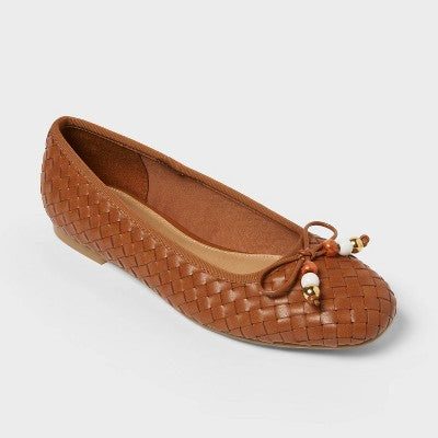 Women's Merritt Flats Memory Foam Universal Thread Cognac 6.5
