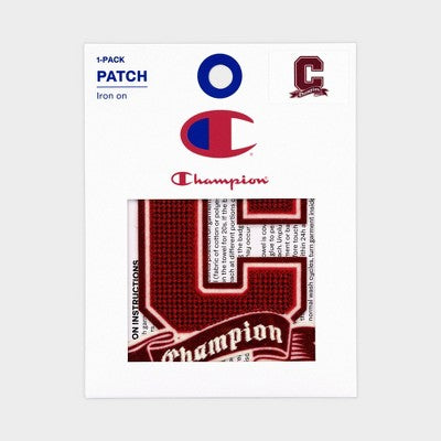 Champion Old English Banner Patch - Maroon