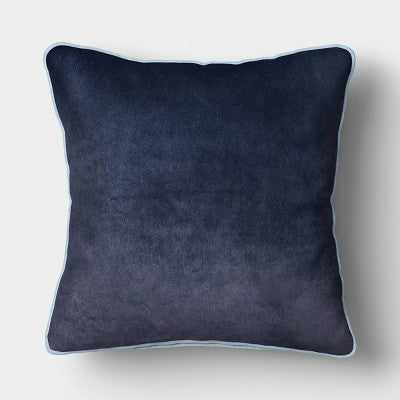 18"x18" Square Outdoor Throw Pillow Coffee/Navy Blue - Threshold