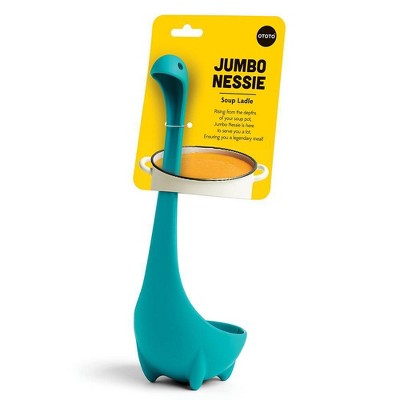 Ototo Holiday Gift Silicone Jumbo Nessie Loch Ness Ladle Turquoise