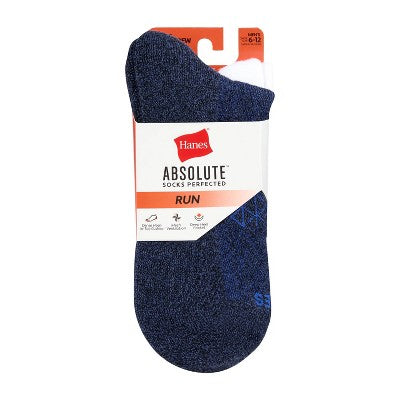 Hanes Men's Absolute Run Crew Socks 3pk - Black/White/Gray 6-12