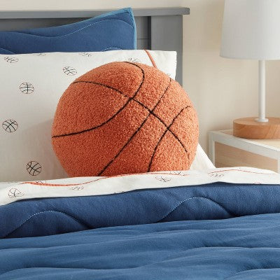 Basketball Sport Boucle Kids' Decorative Throw Pillow - Pillowfort