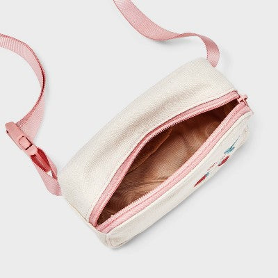 Girls' Strawberry Embroidered Belt Crossbody Bag - Cat & Jack Off-White