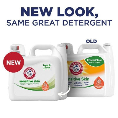 Arm & Hammer Sensitive Skin Free Clear Liquid Laundry Detergent 170 Loads - 170oz: Dermatologist Tested, Phosphate-Free