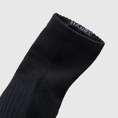 Hanes Men's Stretch Cushion Ankle Socks 3pk - Black 6-12