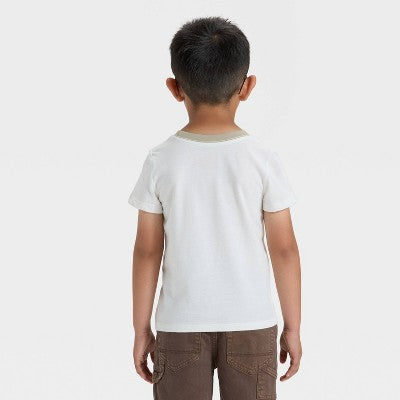 Toddler Boys' Farm Animals Graphic T-Shirt -Off-White 5T