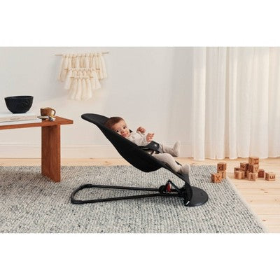 BabyBjorn Bouncer Balance Soft Woven - Black/Dark Gray: Cotton, Reclining Seat, Machine Washable, 3-Point Harness (LOCAL PICKUP ONLY)