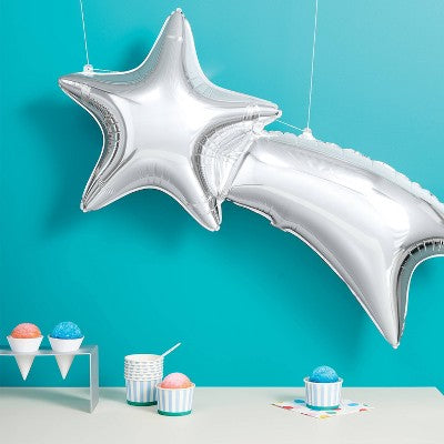 Silver Shooting Star Foil Balloon - Spritz