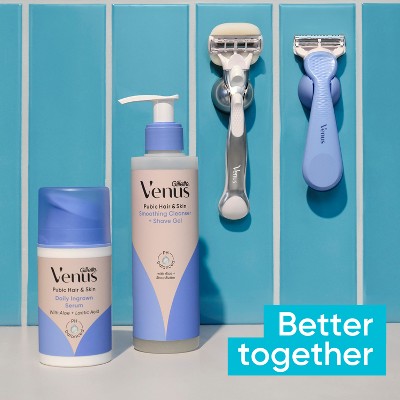Venus for Pubic Hair and Skin 2-in-1 Smoothing Cleanser and Shave Gel Women's Shaving Cream - 6.4oz