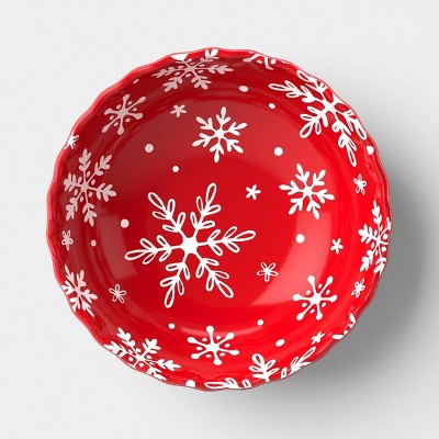 2pk 24oz Christmas Mini Cereal Bowl Red/White - Wondershop