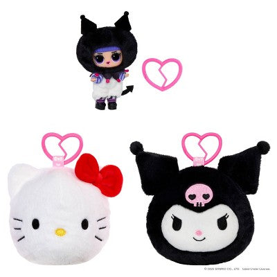 L.O.L. Surprise! Loves Hello Kitty and Friends Reversible Plush Surprise - Blind Plush with Matching Tot and Keychain