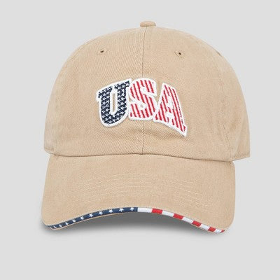 Wemco Men's USA Baseball Hat - Tan
