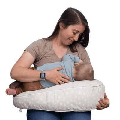 Boppy Uplift Nursing Pillow - Tan Pebbles: Polka Dots, 20" Length, 19.5" Width, 7" Thickness