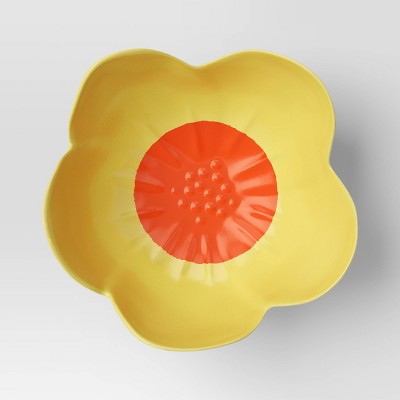 14oz Melamine Figural Flower Dessert Bowl Yellow - Room Essentials