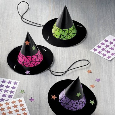 20ct Halloween Wearable Party Accessories Witch Hat - Hyde & EEK! Boutique: Multicolor Paper & Nylon, Unisex, Ages 3+