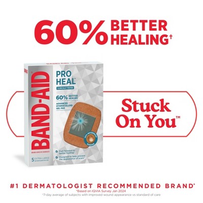 Band-Aid Brand Pro Heal Bandages + Hydrocolloid Pads - Extra Large - 5 ct