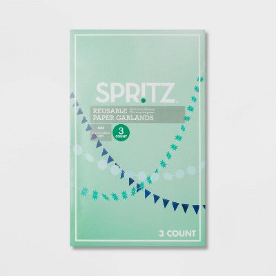 3ct Paper Stitched Garlands - Spritz