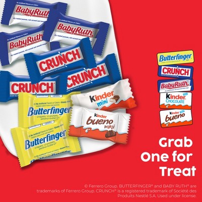 Butterfinger Assorted Kinder Chocolates Halloween Variety Mix Candy - 36.9oz/130ct