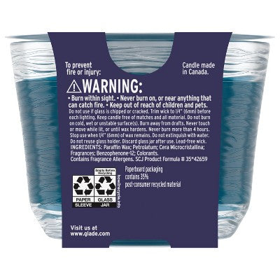 Glade 3 Wick Fall Candle in Glass Jar - Embers & Sandalwood - 6.8oz