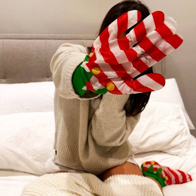 Holler and Glow Holiday Themed Printed Nourishing Hand Masks - 0.6 fl oz/2pk