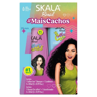 SKALA Mais Cachos Shampoo & Conditioner Kit: Deep Hydration, Curl Enhancing for Coily, Curly, Wavy Hair