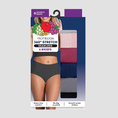 Fruit of the Loom Women's 6pk Seamless Brief Underwear - Colors May Vary 9