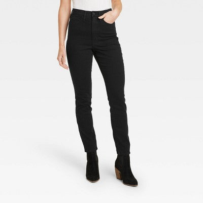 Women's High-Rise Skinny Jeans Universal Thread Black 10 Short