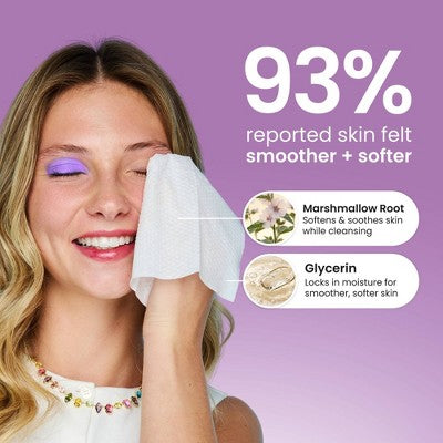 Clean Skin Club Makeup Facial Cleansing Wipes Healthy Aging - 25ct