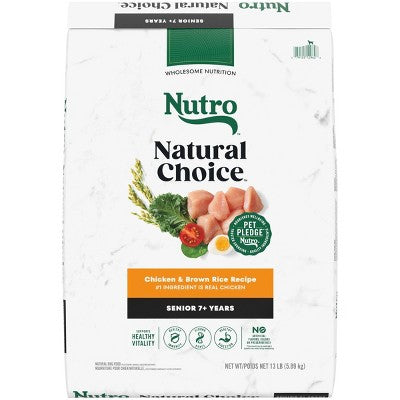 Nutro Natural Choice Chicken, Vegetable and Brown Rice Flavor Senior Dry Dog Food - 13lbs