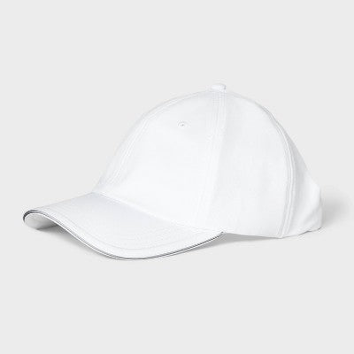 Backless Baseball Hat - All In Motion White: Lightweight Adjustable Woven UPF 50+