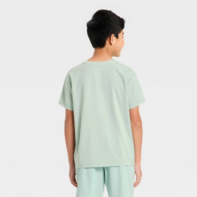 Boys' Short Sleeve Active T-Shirt - Heather Green XXL