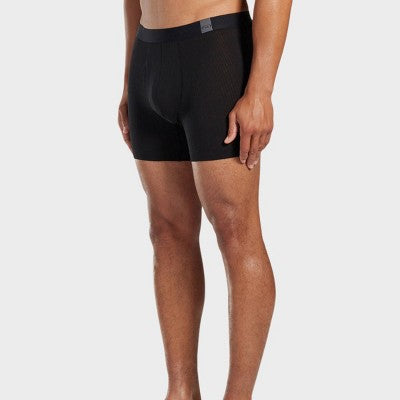 Pair of Thieves Men's 3pk SuperiAir Boxer Briefs - Black L: Tagless, Ribbed, Full Waistband Elastic