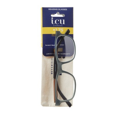 ICU Eyewear Bolton Reading Glasses +1.75 - 2ct