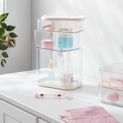 Rotating Cosmetic Vanity Makeup Organizer Cream - Brightroom
