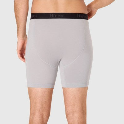Hanes Men's 3pk Boxer Briefs - Blue/Gray S