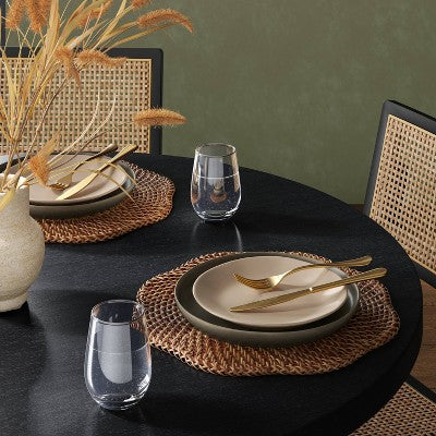 2pk Woven Charger Dark Walnut - Threshold