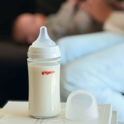 Pigeon Nurture & Nest Anti-colic Silicone Bottle Nipples with Latch-On Line - Level 4 - Fast Flow - 3pk