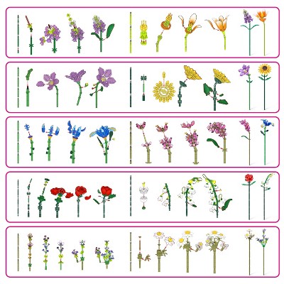 LOT OF 5!!!! MAX Build More Flowers Capsule - Long Flowers