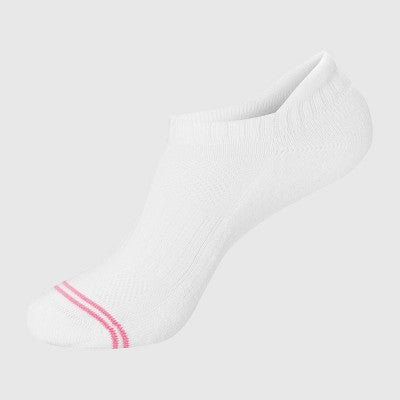 Hanes Premium Women's 6pk Cool Comfort Cushioned Heel Tab Socks - White 5-9