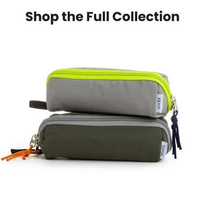 Yoobi Single Zip Pencil Pouch Steel Gray