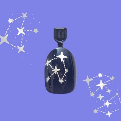 Olive & June Kids' Press-On - S/M - Wish Upon A Star - 28ct: Almond Shape, Aged Brass Finish, Gloss Finish