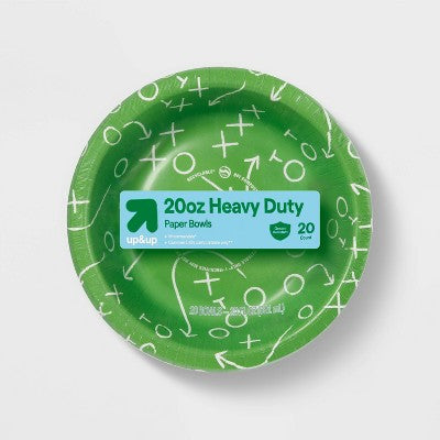 Disposable Dinnerware Bowl - Playbook - 20oz/20ct - up&up